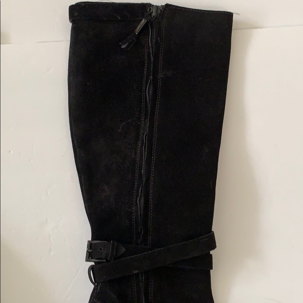Burberry Black suede boots heels 37 7 Italy Zipper C Photos for best description - Picture 12 of 14